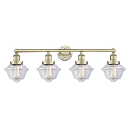 Innovations Lighting Oxford 4 Light 34" Wide Vanity Light Antique Brass / Clear