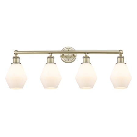 Innovations Lighting Cindyrella 4 Light 33" Wide Vanity Light Antique Brass / Cased Matte White