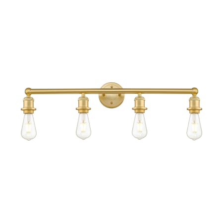 Innovations Lighting Edison 4 Light 27" Wide Vanity Light Satin Gold