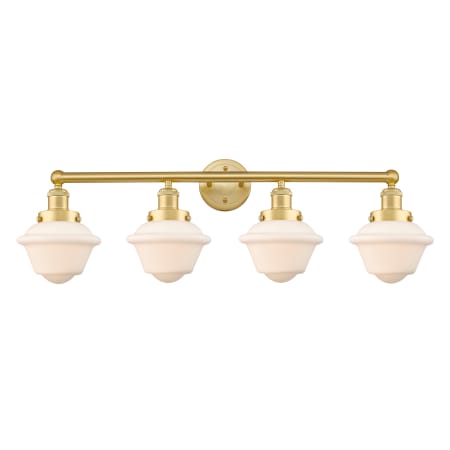 Innovations Lighting Oxford 4 Light 34" Wide Vanity Light Satin Gold / Matte White