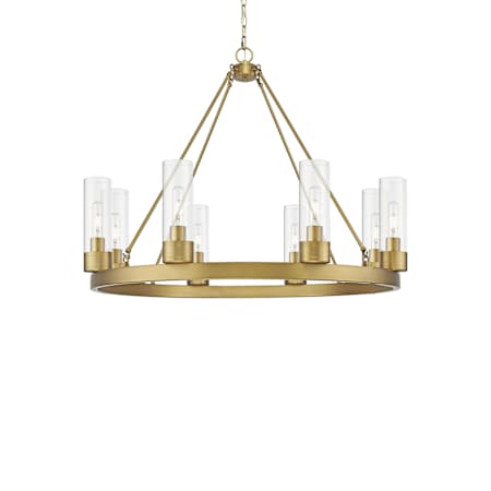 Innovations Lighting Boreas 8 Light 36" Wide Ring Chandelier Brushed Brass / Clear