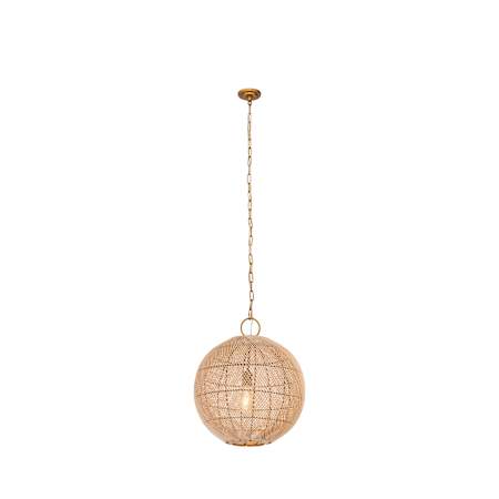 Innovations Lighting Reed 18" Wide Suspension Pendant Gold / Natural