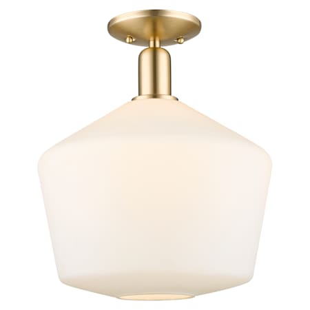 Innovations Lighting Cindyrella 12" Wide Semi-Flush Ceiling Fixture Champagne Bronze / Cased Matte White