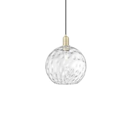 Innovations Lighting Athens Water Glass 12" Wide Pendant Antique Brass / Clear Water Glass