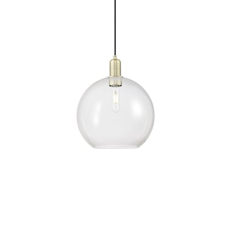 Innovations Lighting Athens 12" Wide Pendant Antique Brass / Clear