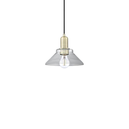 Innovations Lighting Orwell 9" Wide Mini Pendant Antique Brass / Clear