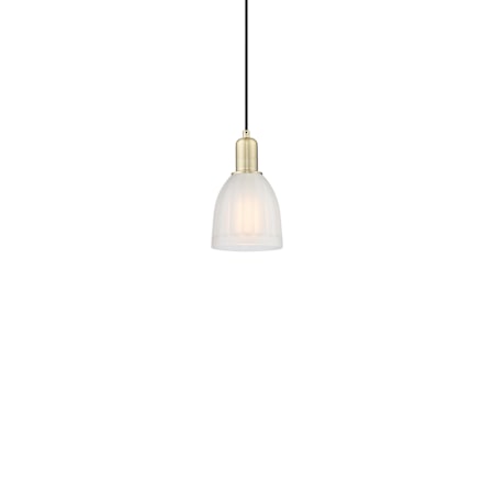 Innovations Lighting Brookfield 6" Wide Mini Pendant Antique Brass / White