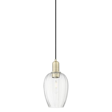 Innovations Lighting Preston 6" Wide Mini Pendant Antique Brass / Clear