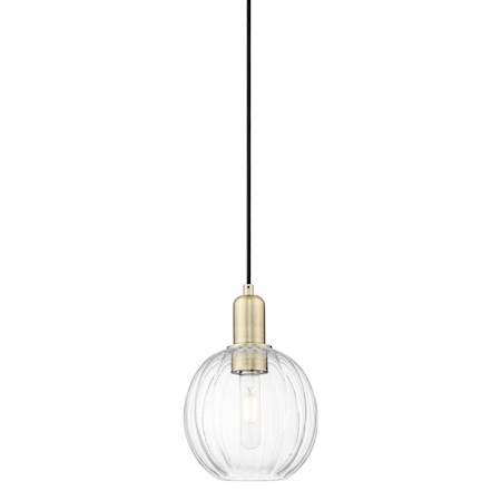 Innovations Lighting Preston 7" Wide Mini Pendant Antique Brass / Clear