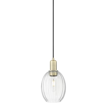 Innovations Lighting Preston 6" Wide Mini Pendant Antique Brass / Clear