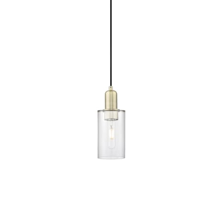 Innovations Lighting Clymer 5" Wide Mini Pendant Antique Brass / Clear