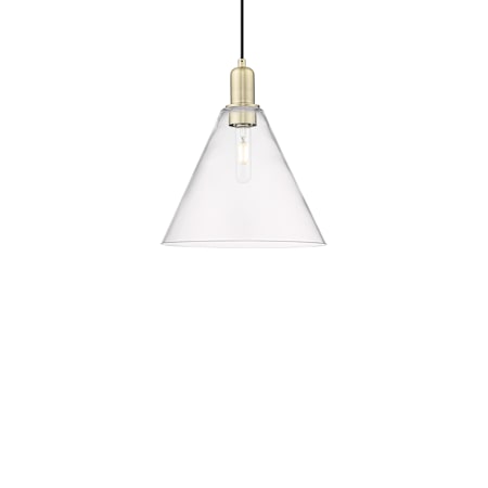 Innovations Lighting Berkshire Glass 12" Wide Pendant Antique Brass / Clear