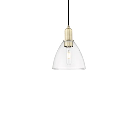 Innovations Lighting Bristol 8" Wide Mini Pendant Antique Brass / Clear