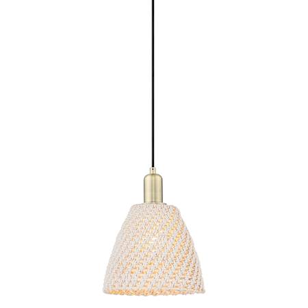 Innovations Lighting Natural Ballston Dome 9" Wide Mini Pendant Antique Brass / Natural