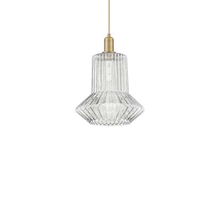 Innovations Lighting Springwater 12" Wide Pendant Brushed Brass / Clear Fluted