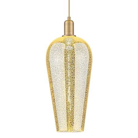 Innovations Lighting Chelsea 8" Wide Mini Pendant with Ribbed Mercury Glass Shade Brushed Brass
