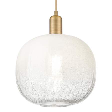 Innovations Lighting Brookhaven Sphere 10" Wide Cord Hung Mini Pendant with Opal Glass Shade Brushed Brass