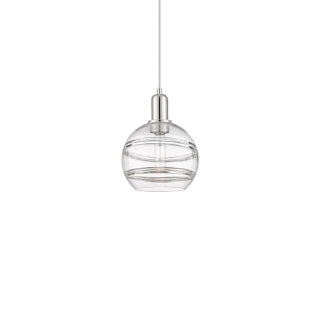 Innovations Lighting Rochester 8" Wide Mini Pendant Polished Nickel / Clear