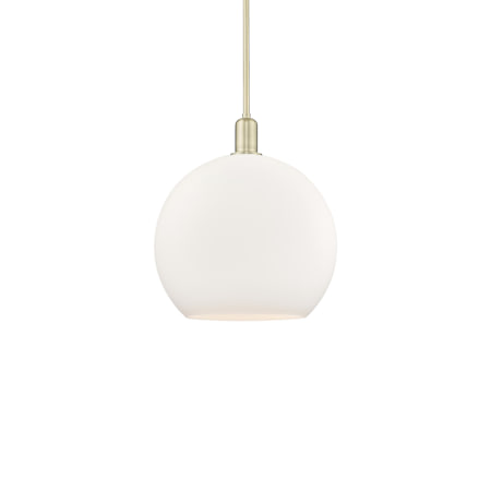 Innovations Lighting Athens 14" Wide Pendant Antique Brass / Matte White