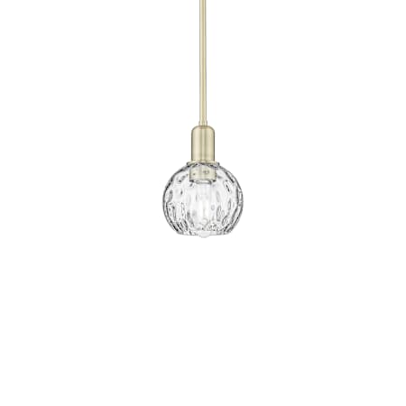 Innovations Lighting Athens Water Glass 6" Wide Mini Pendant Antique Brass / Clear Water Glass