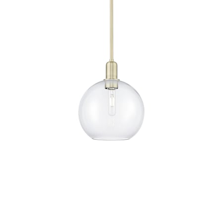 Innovations Lighting Athens 10" Wide Mini Pendant Antique Brass / Clear