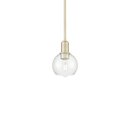 Innovations Lighting Athens 6" Wide Mini Pendant Antique Brass / Clear