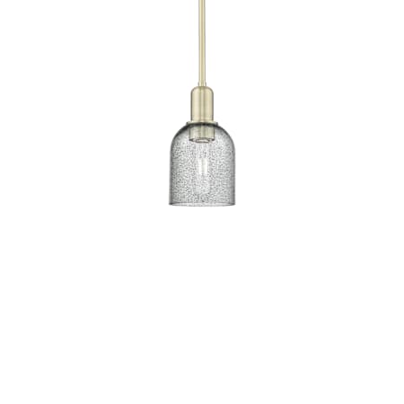 Innovations Lighting Caledonia 5" Wide Mini Pendant Antique Brass / Charcoal
