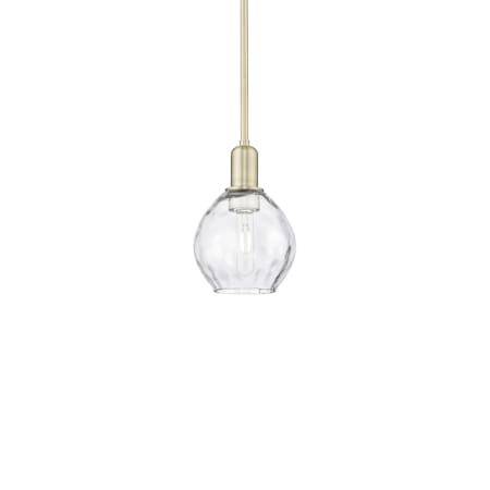 Innovations Lighting Waverly 6" Wide Mini Pendant Antique Brass / Clear