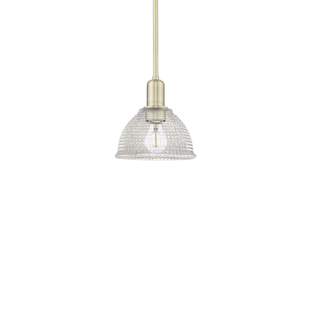 Innovations Lighting Arietta 8" Wide Mini Pendant Antique Brass / Clear