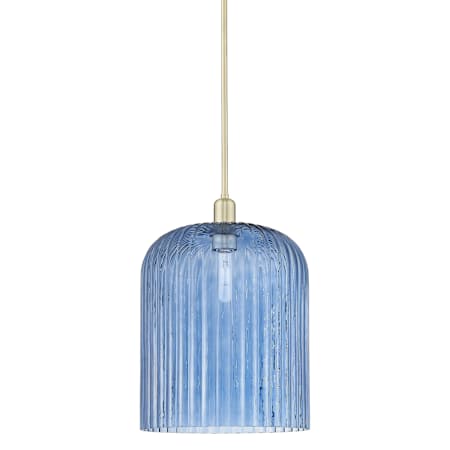 Innovations Lighting Bridal Veil 12" Wide Pendant Antique Brass / Blue