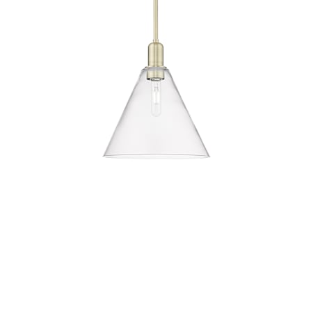 Innovations Lighting Berkshire Glass 12" Wide Pendant Antique Brass / Clear