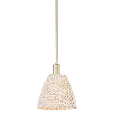 Innovations Lighting Natural Ballston Dome 9" Wide Mini Pendant Antique Brass / Natural