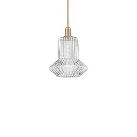 Innovations Lighting Springwater 12" Wide Pendant Brushed Brass / Clear Fluted