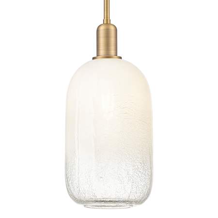 Innovations Lighting Brookhaven Cloche 7" Wide Mini Pendant with Opal Glass Shade Brushed Brass