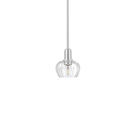 Innovations Lighting Fenton 7" Wide Mini Pendant Brushed Satin Nickel / Clear