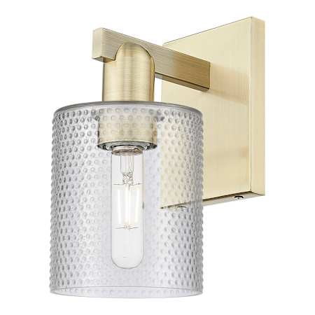 Innovations Lighting Cobbleskill 11" Tall Wall Sconce Antique Brass / Clear