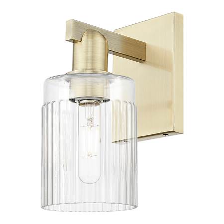 Innovations Lighting Hadley 11" Tall Wall Sconce Antique Brass / Clear