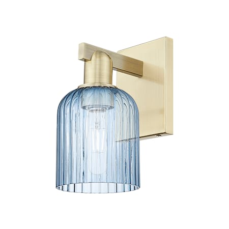 Innovations Lighting Bridal Veil 11" Tall Wall Sconce Antique Brass / Blue