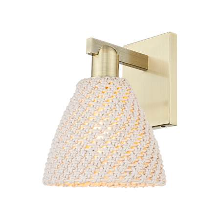 Innovations Lighting Natural Ballston Dome 11" Tall Wall Sconce Antique Brass / Natural