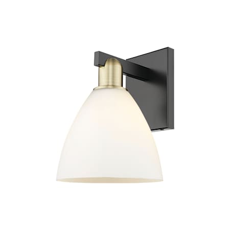 Innovations Lighting Bristol 11" Tall Wall Sconce Black Antique Brass / Matte White