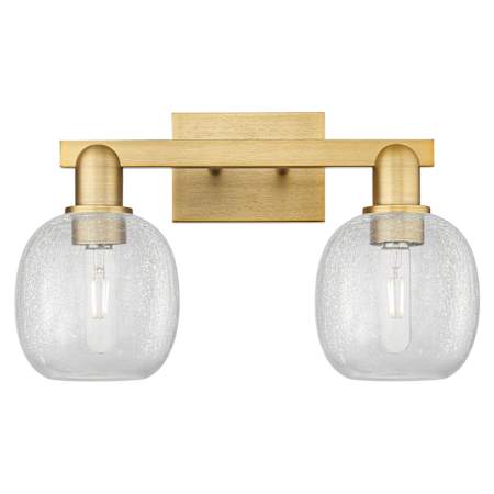 Innovations Lighting Belfast 2 Light 17" Wide Vanity Light Brushed Brass / Clear Crackle