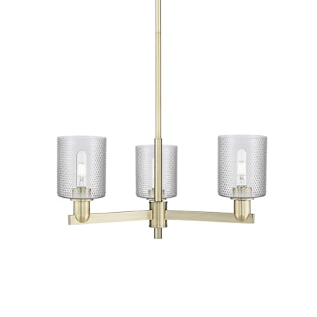 Innovations Lighting Cobbleskill 3 Light 27" Wide Chandelier Antique Brass / Clear