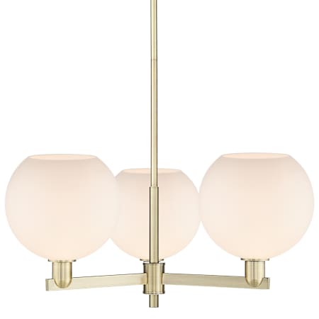 Innovations Lighting Athens 3 Light 32" Wide Chandelier Antique Brass / Matte White