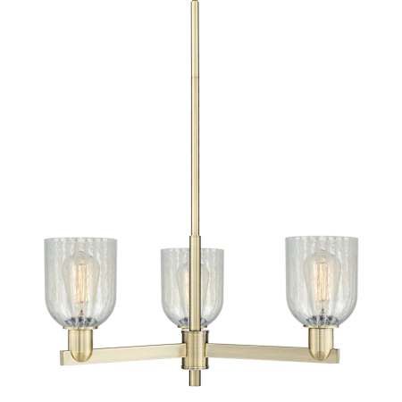 Innovations Lighting Caledonia 3 Light 27" Wide Chandelier Antique Brass / Mouchette