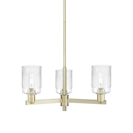 Innovations Lighting Hadley 3 Light 27" Wide Chandelier Antique Brass / Clear
