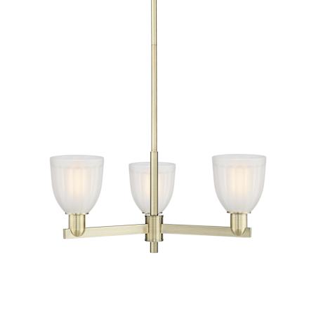 Innovations Lighting Brookfield 3 Light 28" Wide Chandelier Antique Brass / White