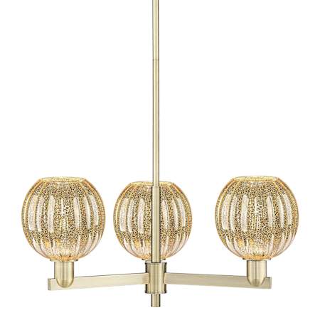 Innovations Lighting Preston 3 Light 18" Wide Candle Style Chandelier Antique Brass / Mercury