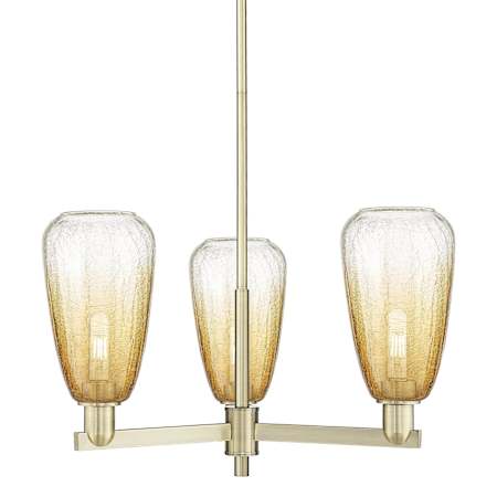 Innovations Lighting Brookhaven Almond 3 Light 18" Wide Candle Style Chandelier Antique Brass / Amber