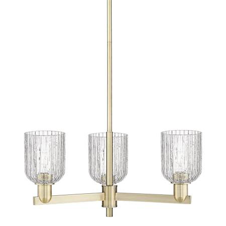 Innovations Lighting Bridal Veil 3 Light 18" Wide Candle Style Chandelier Antique Brass / Clear