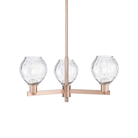 Innovations Lighting Waverly 3 Light 28" Wide Chandelier Antique Copper / Clear